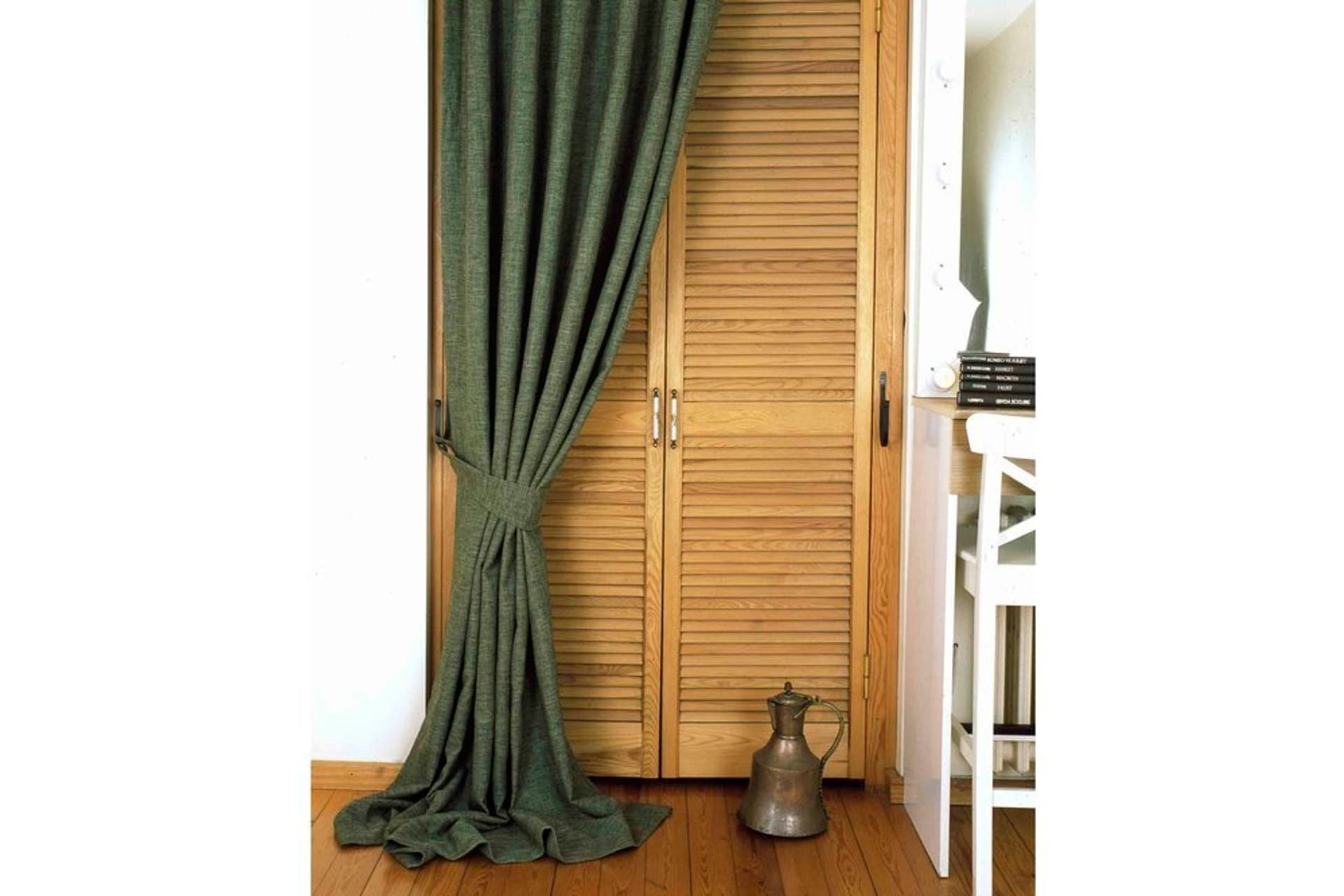 MASSARELLİ FON PERDE KETEN YEŞİL 1-3 SIK PİLE 60X260