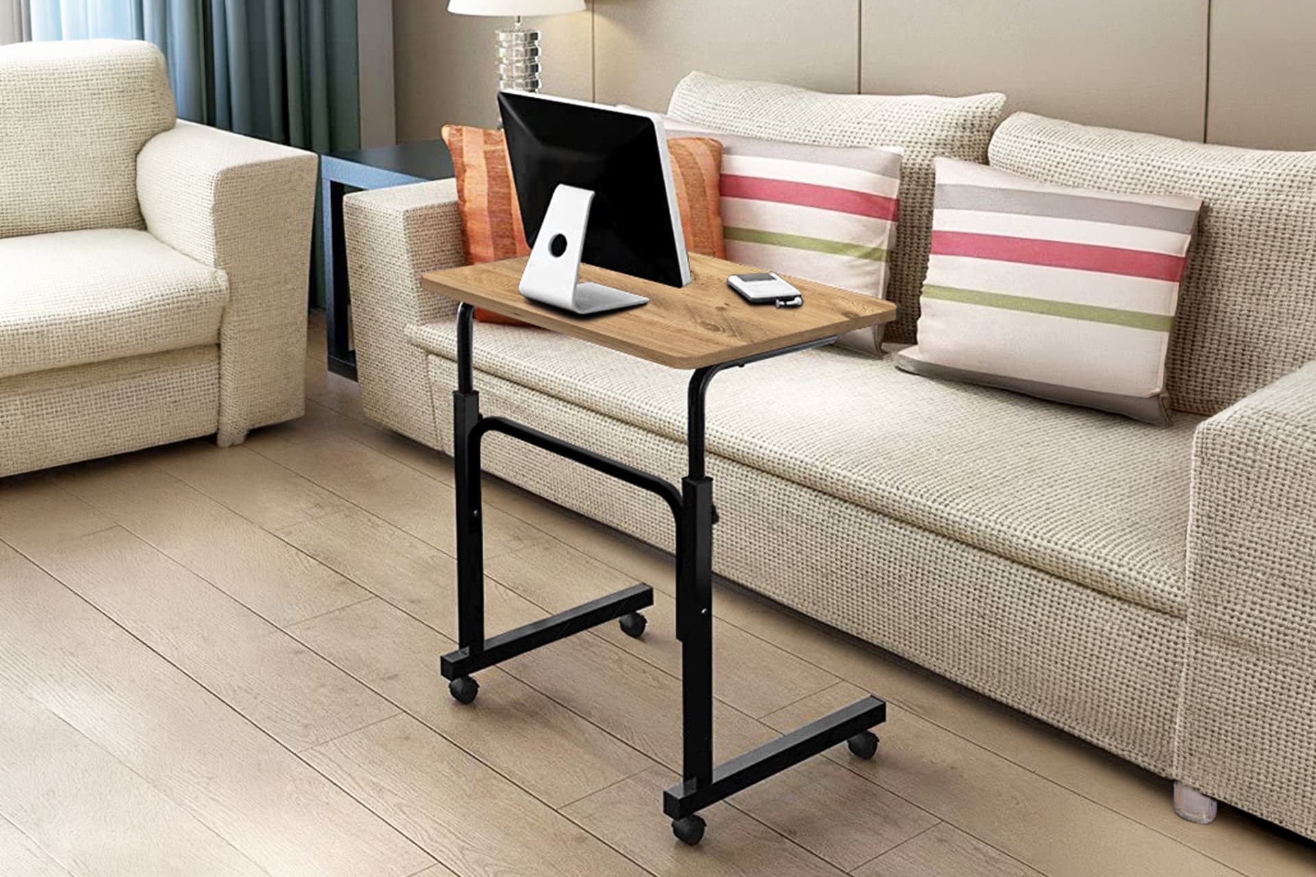 YÜKSEKLİK AYARLI LAPTOP SEHPASI, ATLANTİK ÇAM, 70X40