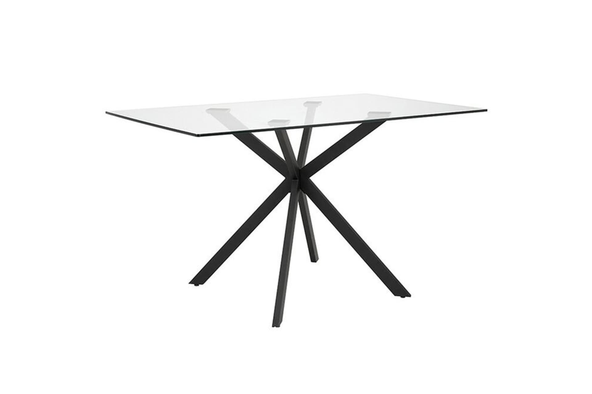 ZALİKA METAL YEMEK MASASI, SİYAH, 130X80