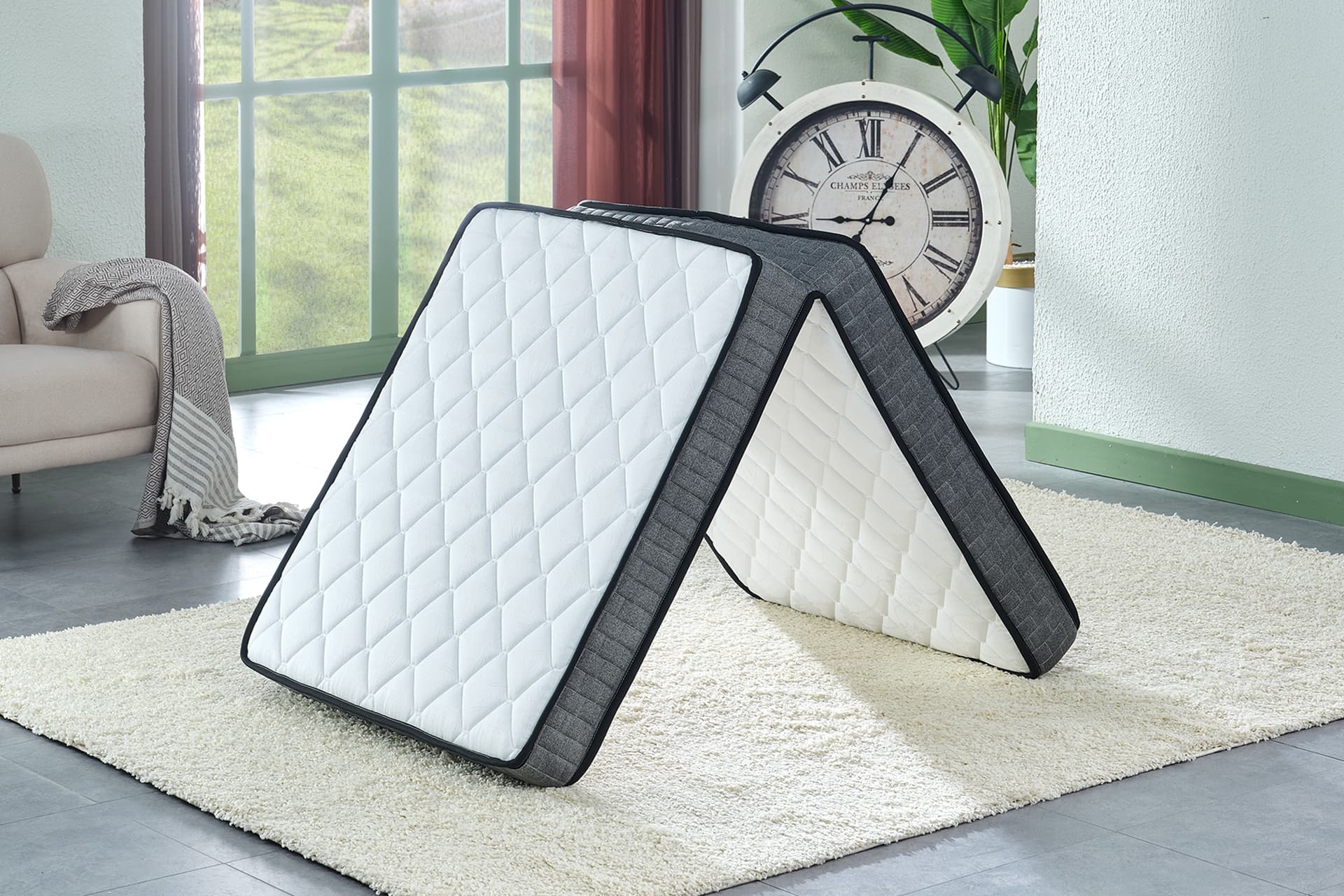ULTRA DELUXE KATLANIR YATAK, GRİ, 70X180