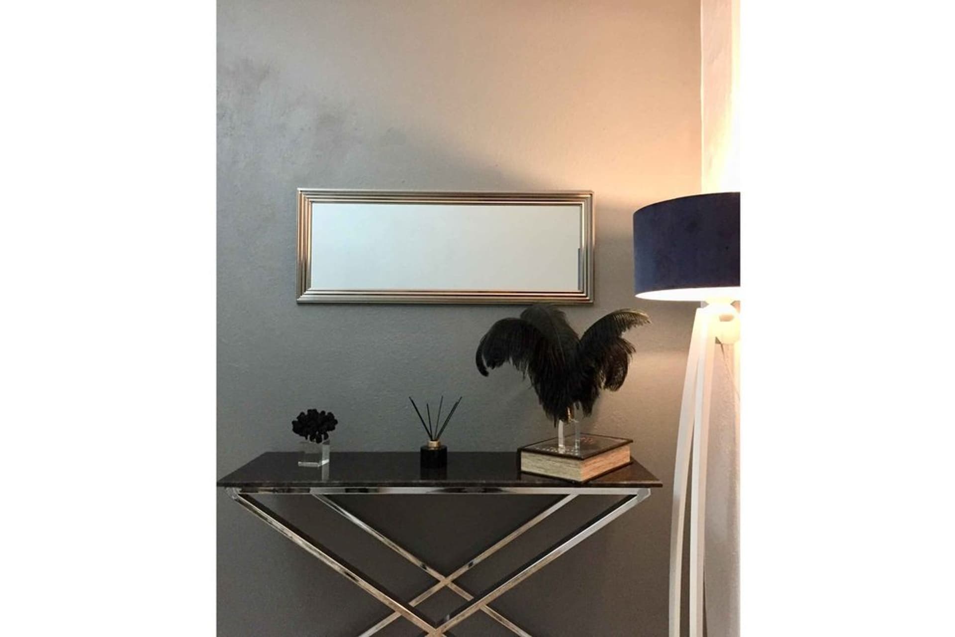 MONE DRESUAR AYNASI, GÜMÜŞ ÇERÇEVE, 40X105