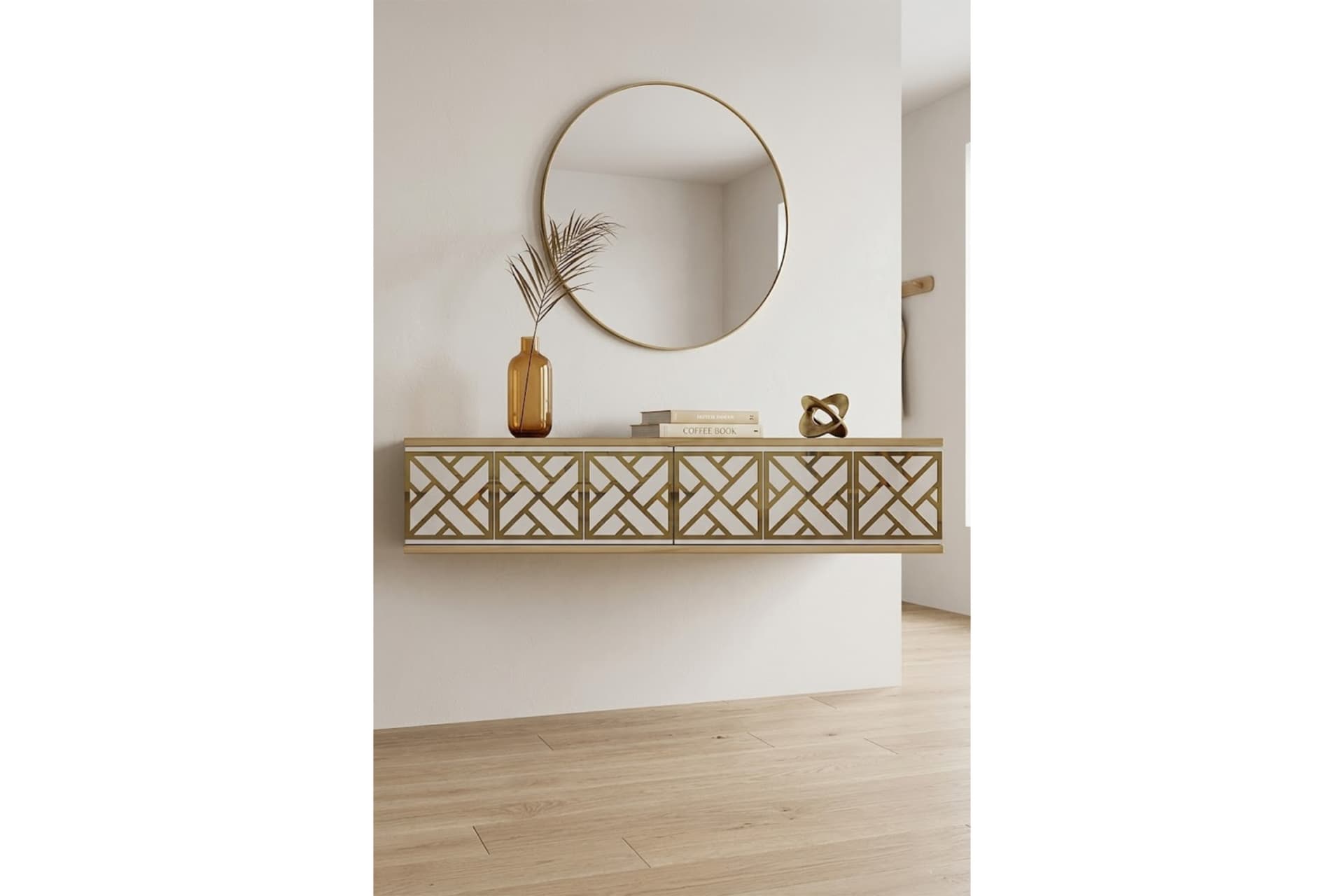 AREX DRESUAR ANTRE HOL RAFI SAFİRMEŞE BEYAZ GOLD 120 CM DA1238DBG