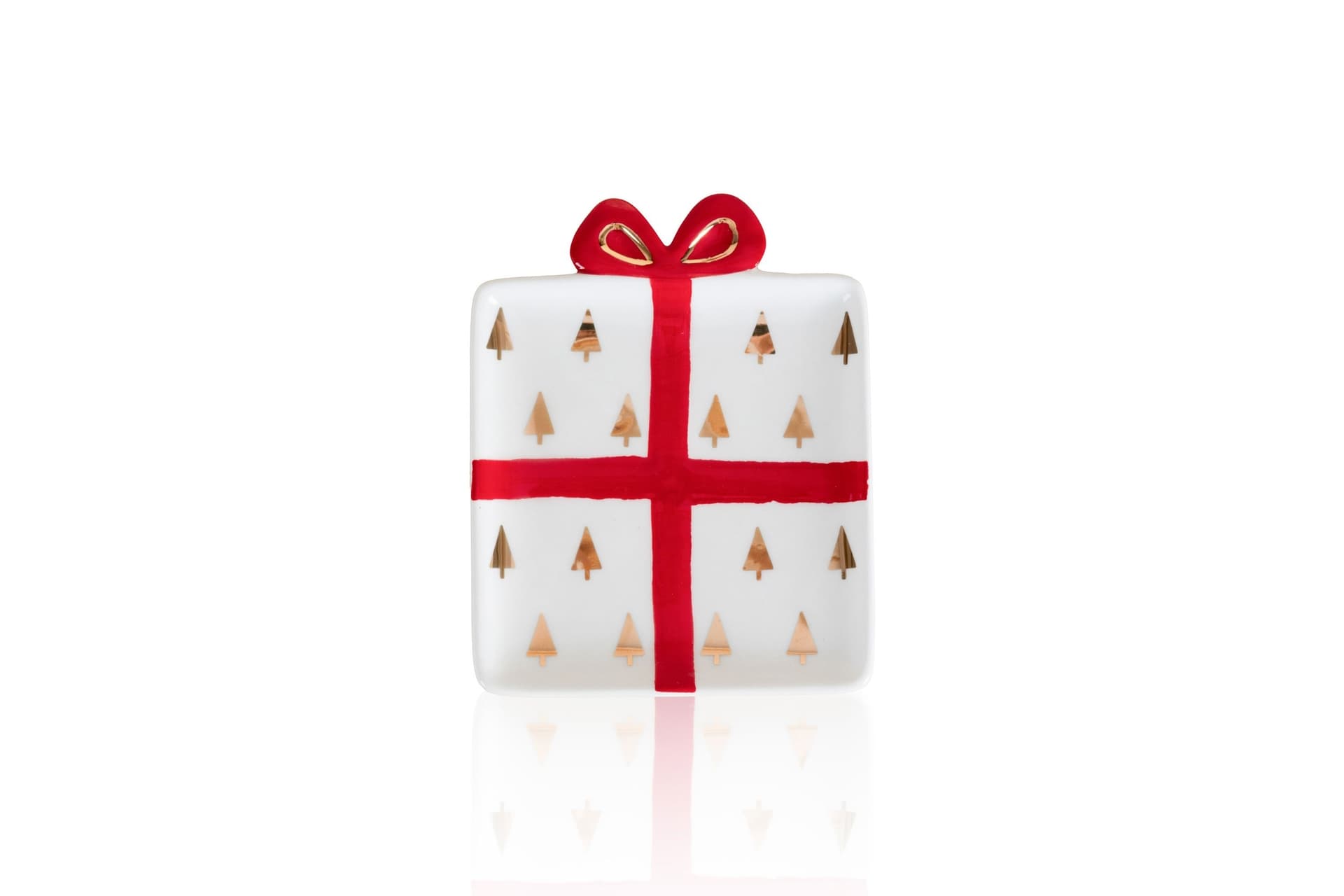 THE MİA FİYONK FİGÜRLÜ SERVİS TABAĞI AĞAÇ DEKORLU 22X17 CM