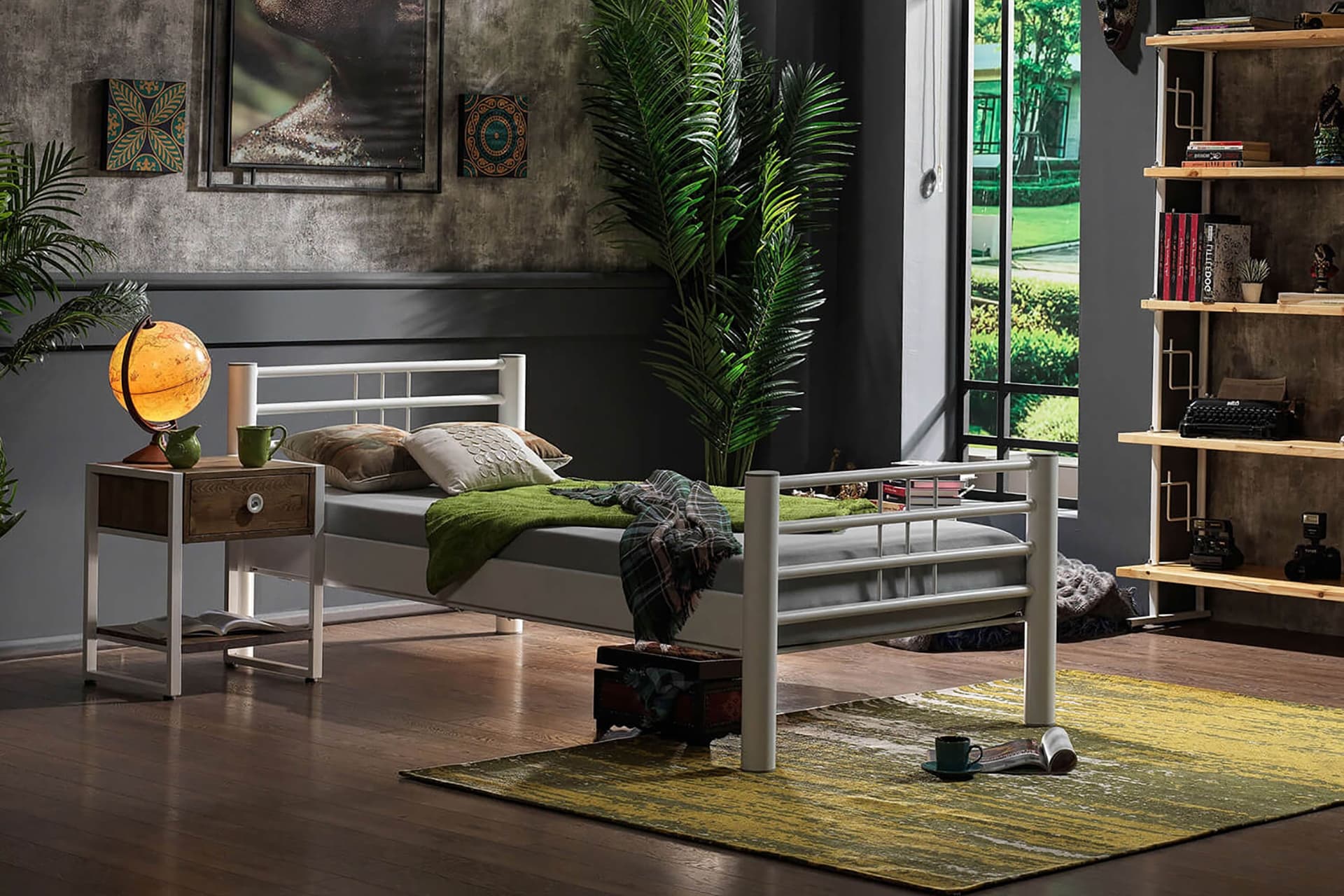 ASOS METAL KARYOLA, BEYAZ, 90X200