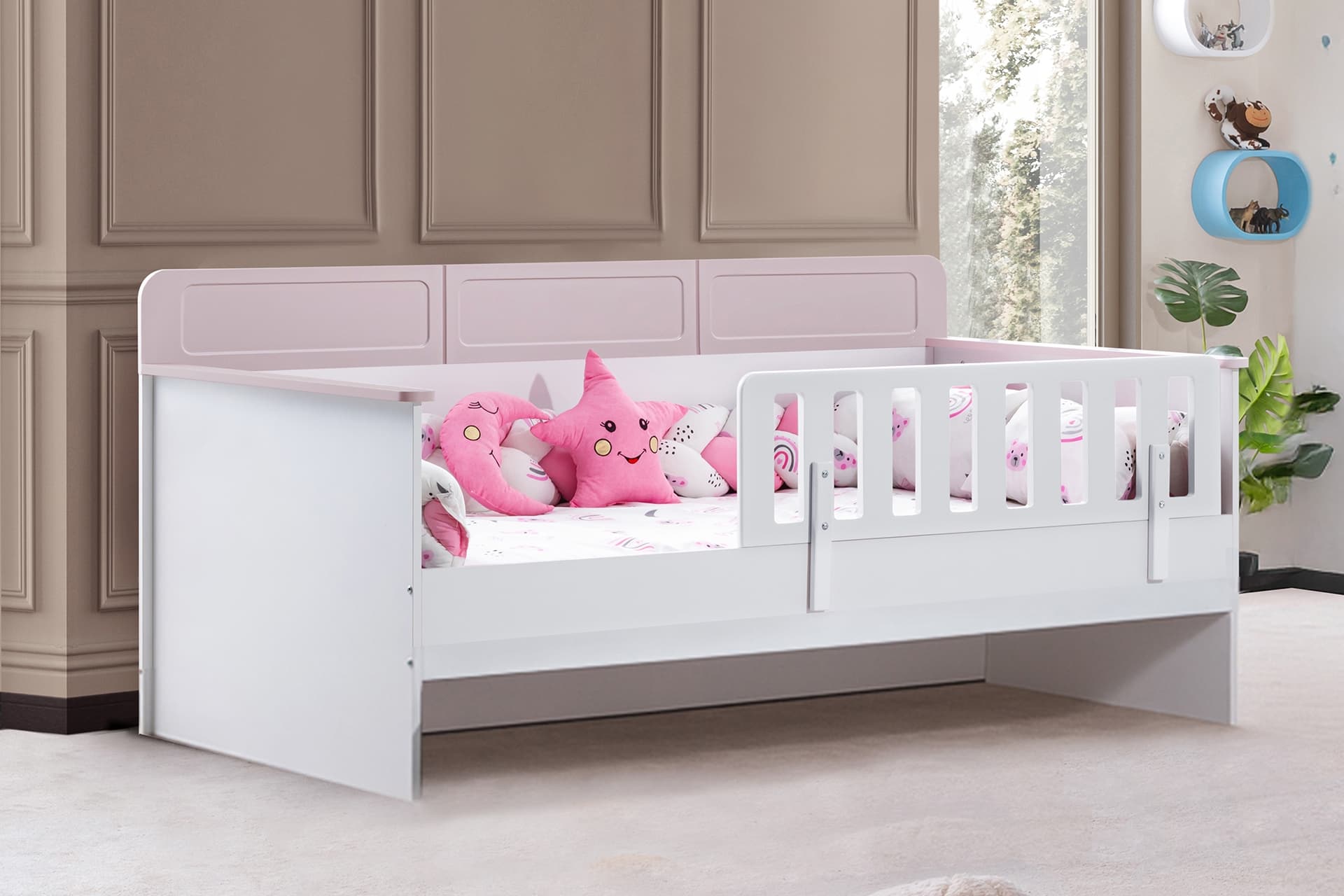 MİRA MONTESSORİ KARYOLA, PEMBE, 90X190