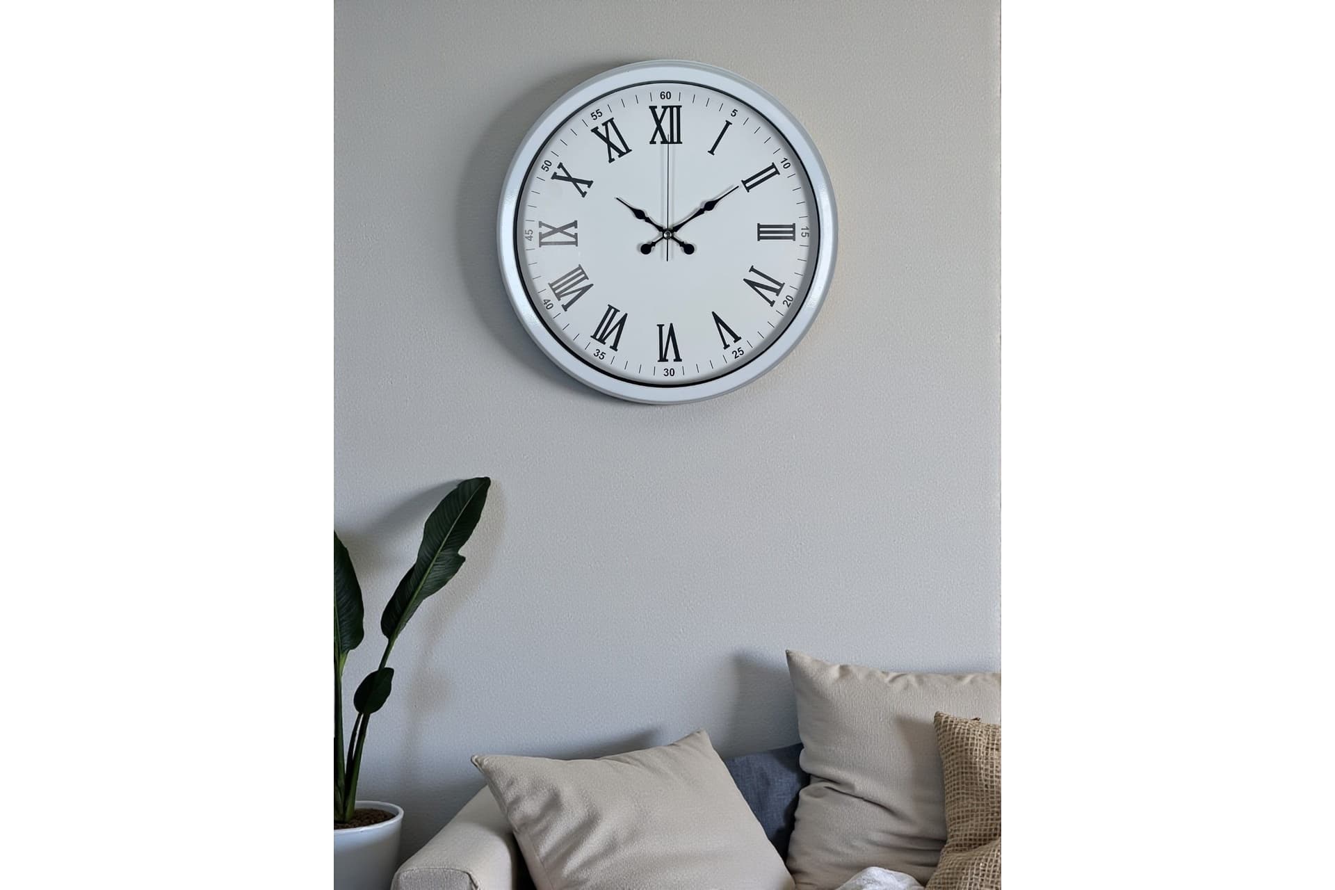 WHİTE PRİME ROMA RAKAMLI METAL DUVAR SAATİ 40 CM