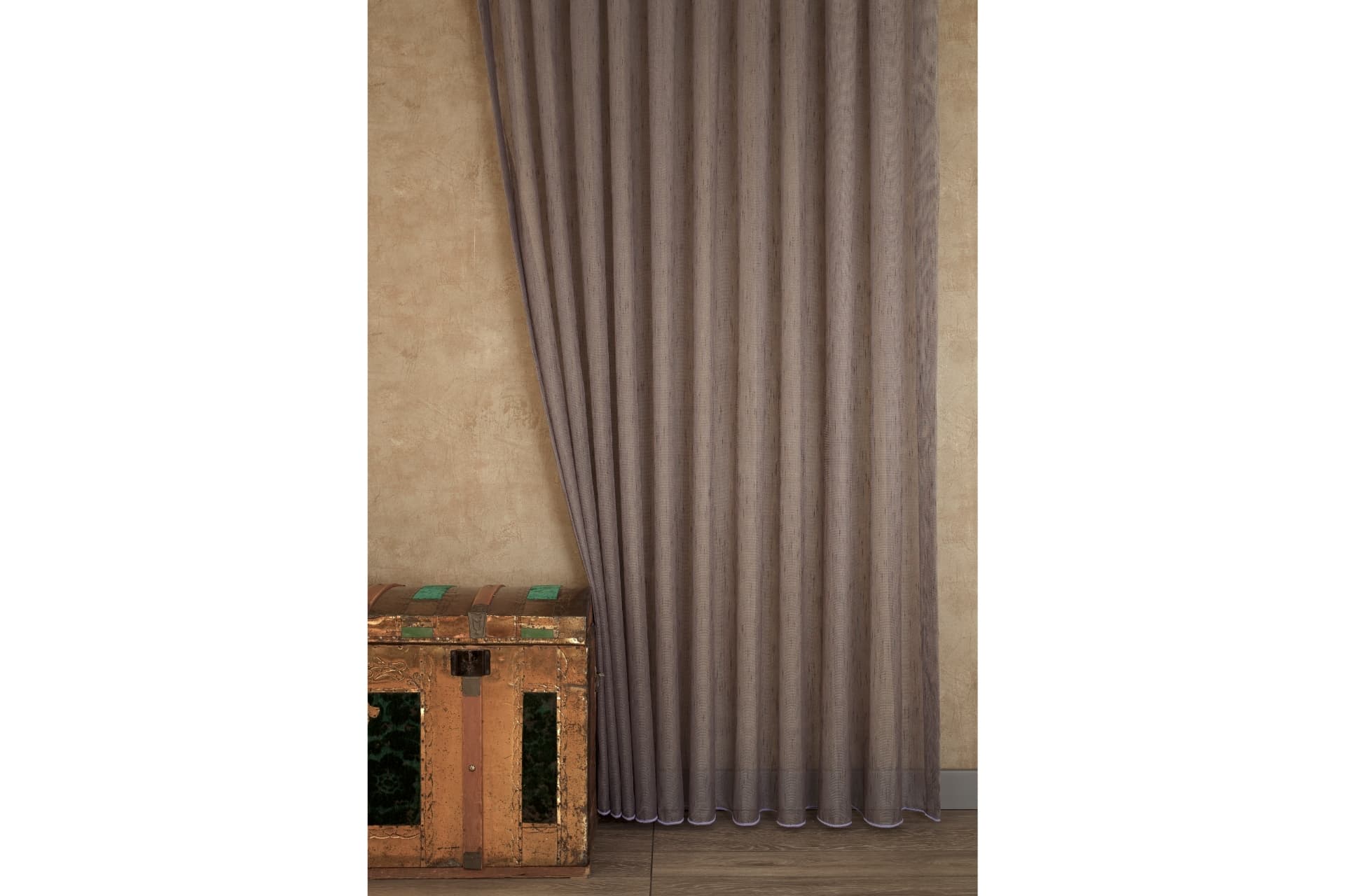 MASSARELLİ ETAMİN ŞANTUKLU TÜL MOR  PİLESİZ 100X260