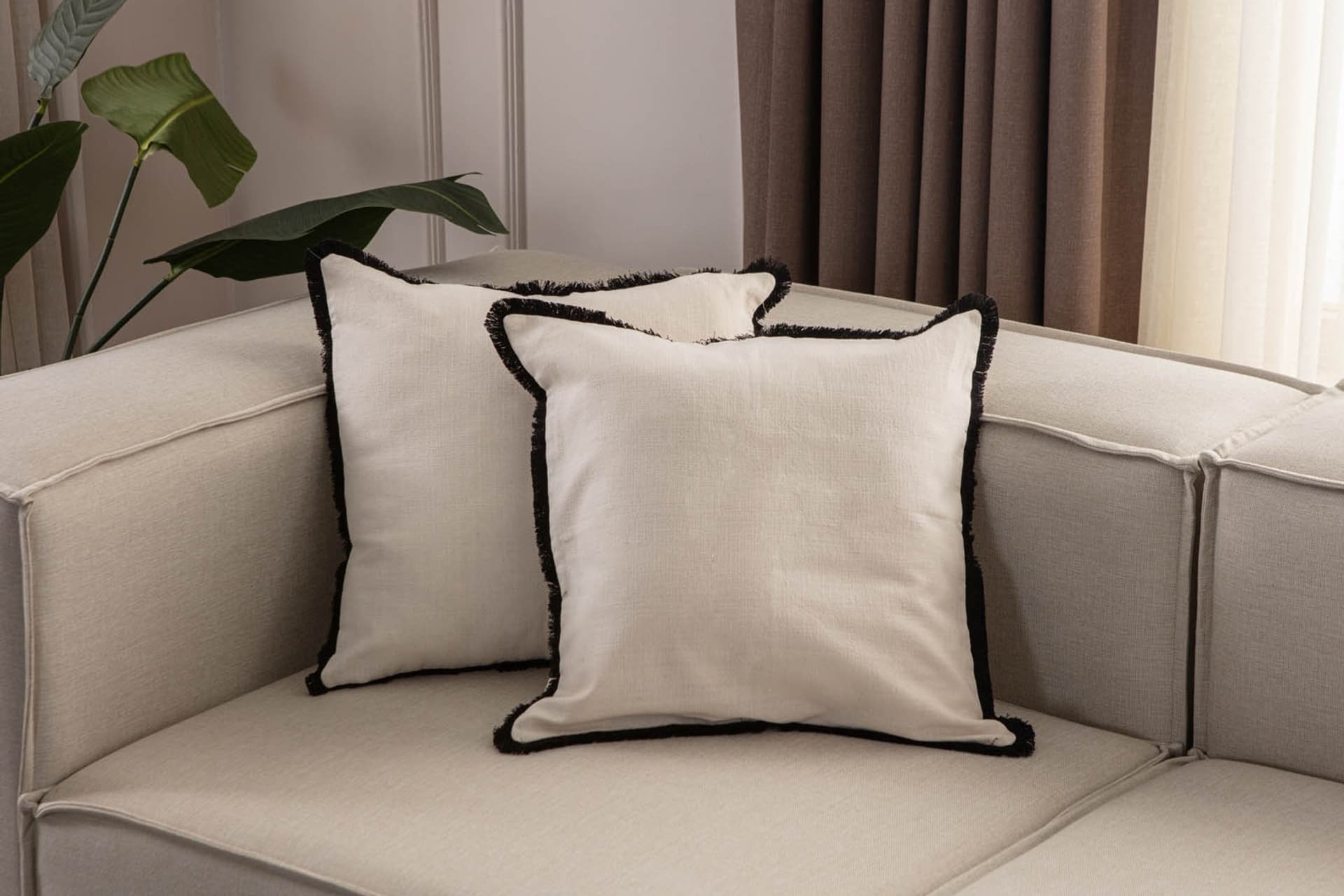 TASSEL KENAR PÜSKÜL DETAYLI KIRLENT KILIFI, İKİLİ