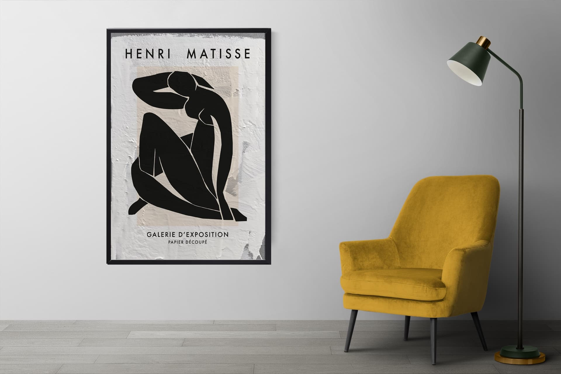 ÇERÇEVELİ BETON ART DOKULU MATİSSE POSTER