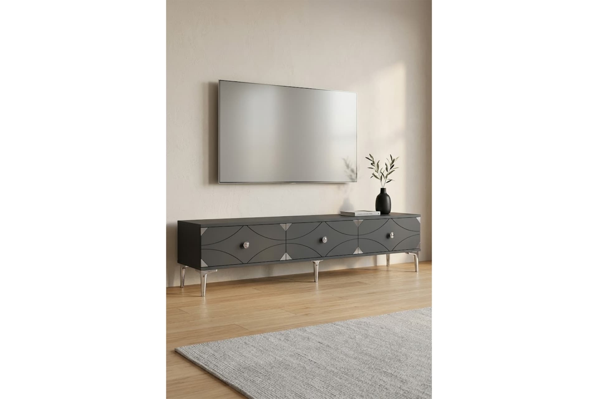 ALFA TV SEHPASI ANTRASİT SİLVER 180 CM TSA1897AS
