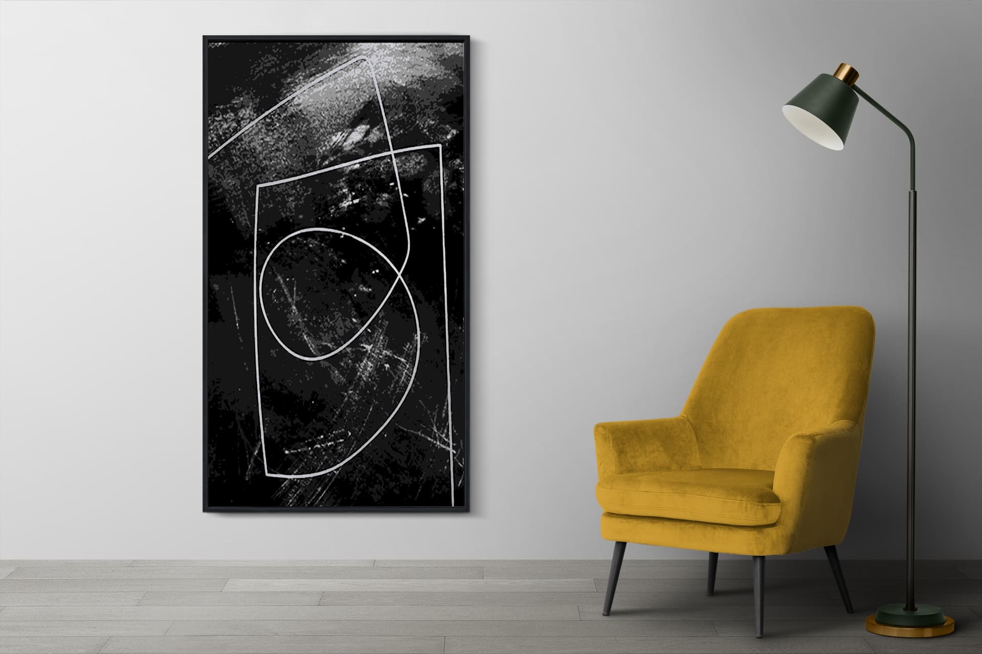 AHŞAP TRAVERTEN KAPLANMIŞ DOKULU, SOYUT GELECEK, 67X123