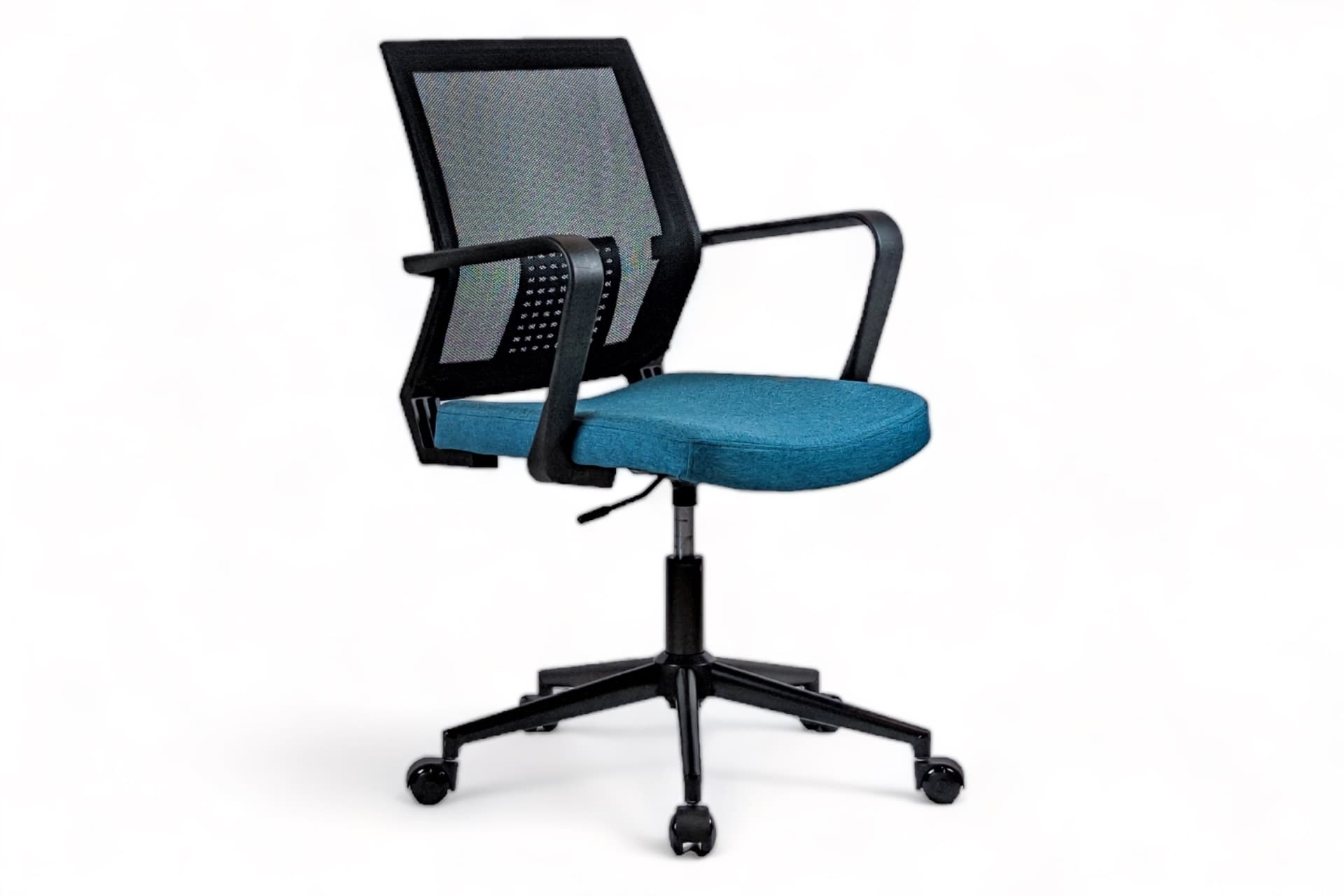 SANCAK MESH OFİS SANDALYESİ, METAL AYAKLI, MAVİ