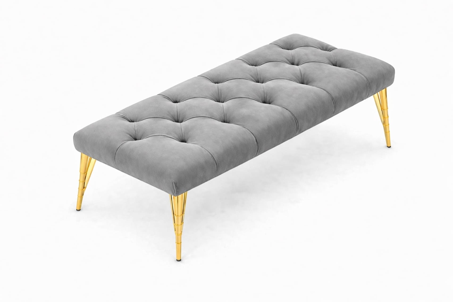İDEAL PUF, GRİ, GOLD METAL AYAK