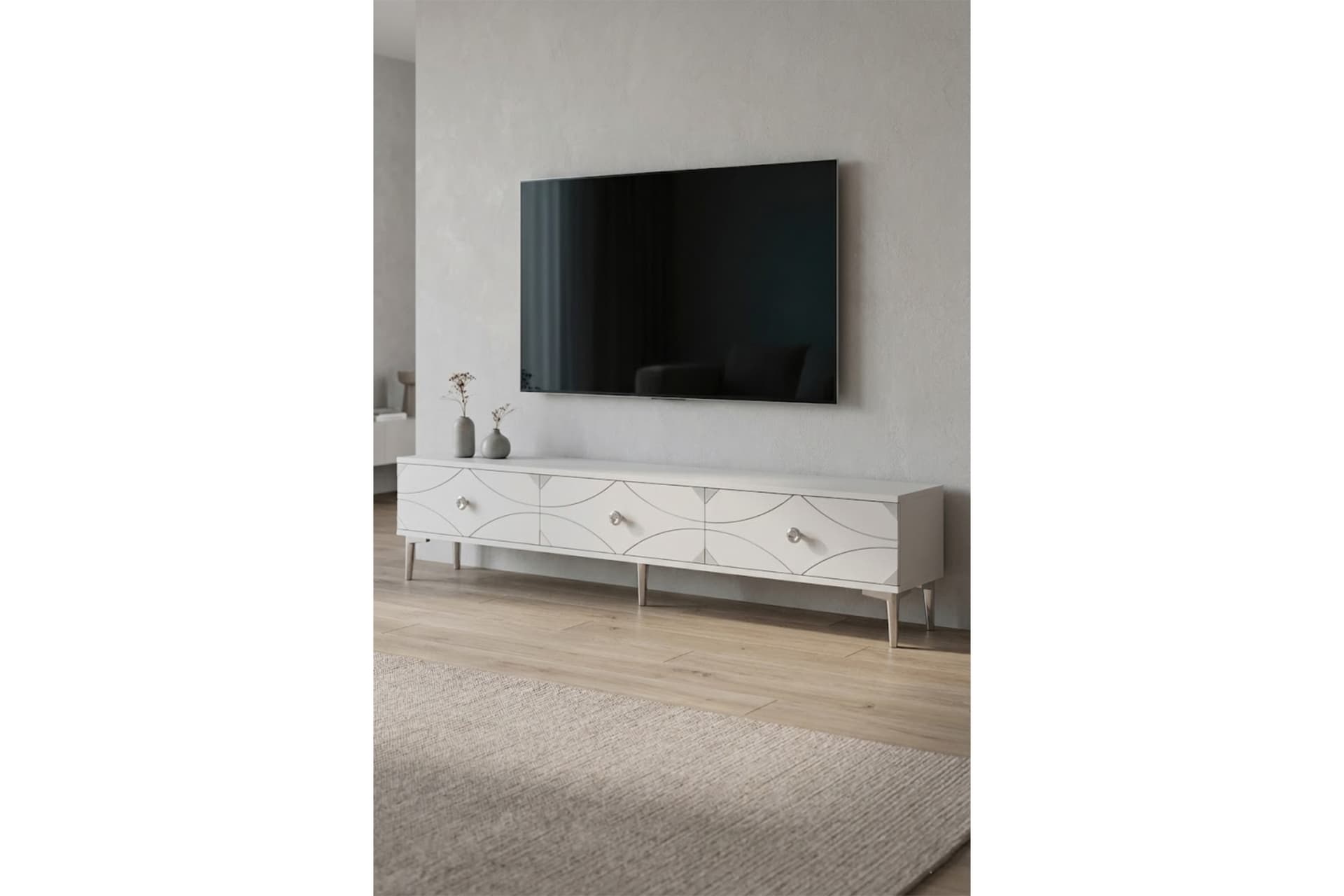 ALFA TV SEHPASI BEYAZ SİLVER 180 CM TSA1897BS