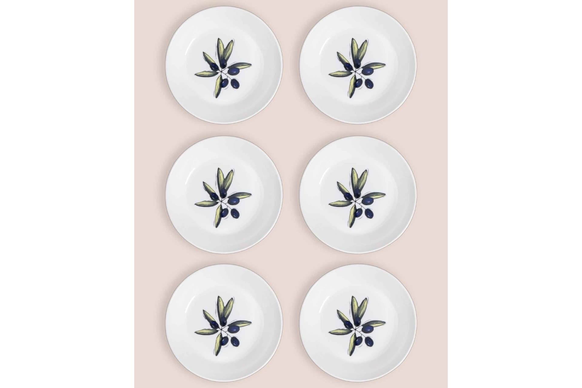 THE MİA OLİVOS YEMEK TABAĞI 6LI SET 20 CM OVS0011