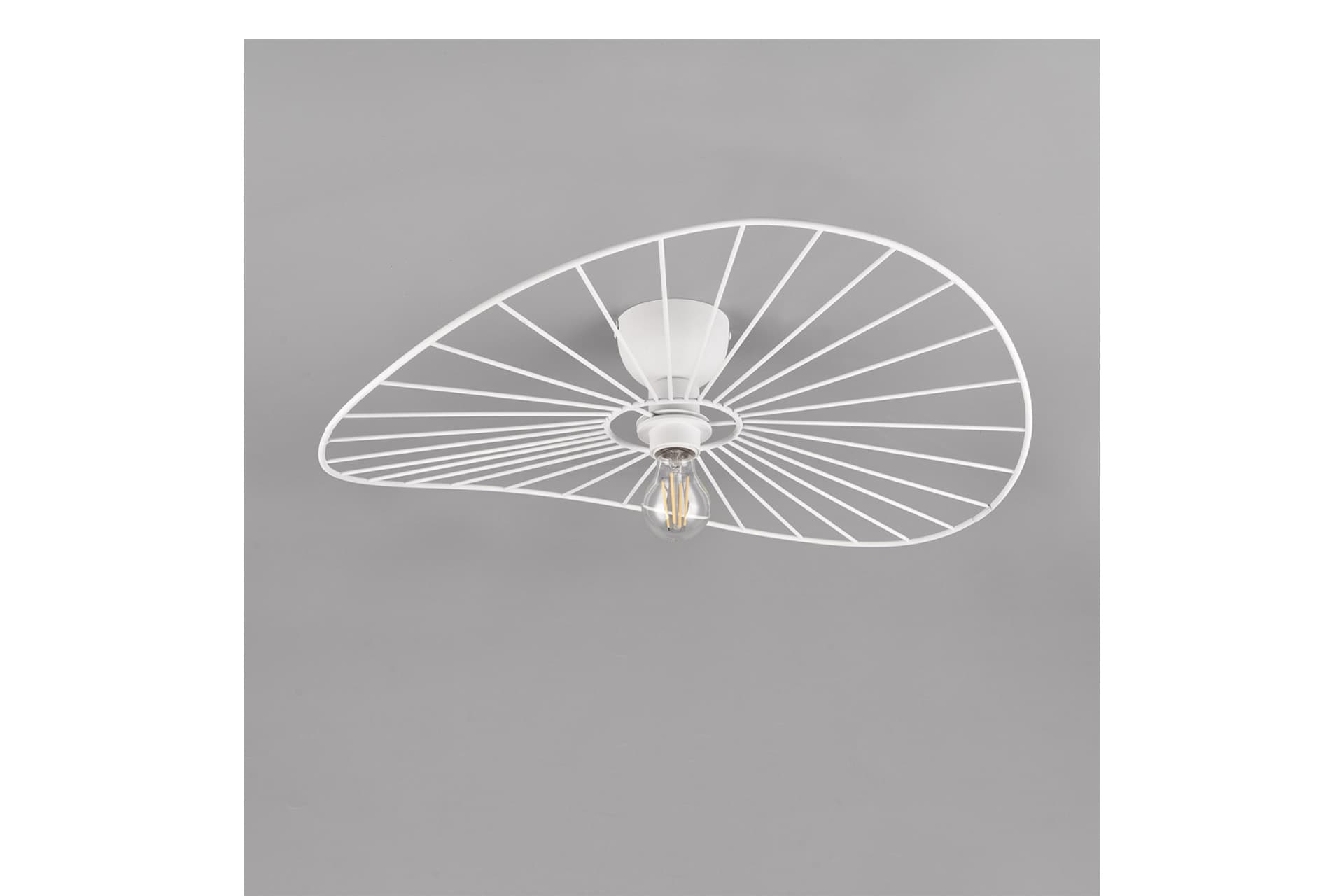 ZEYNEP ENDÜSTRİYEL BEYAZ KAFES AVİZE, 50 CM ÇAP