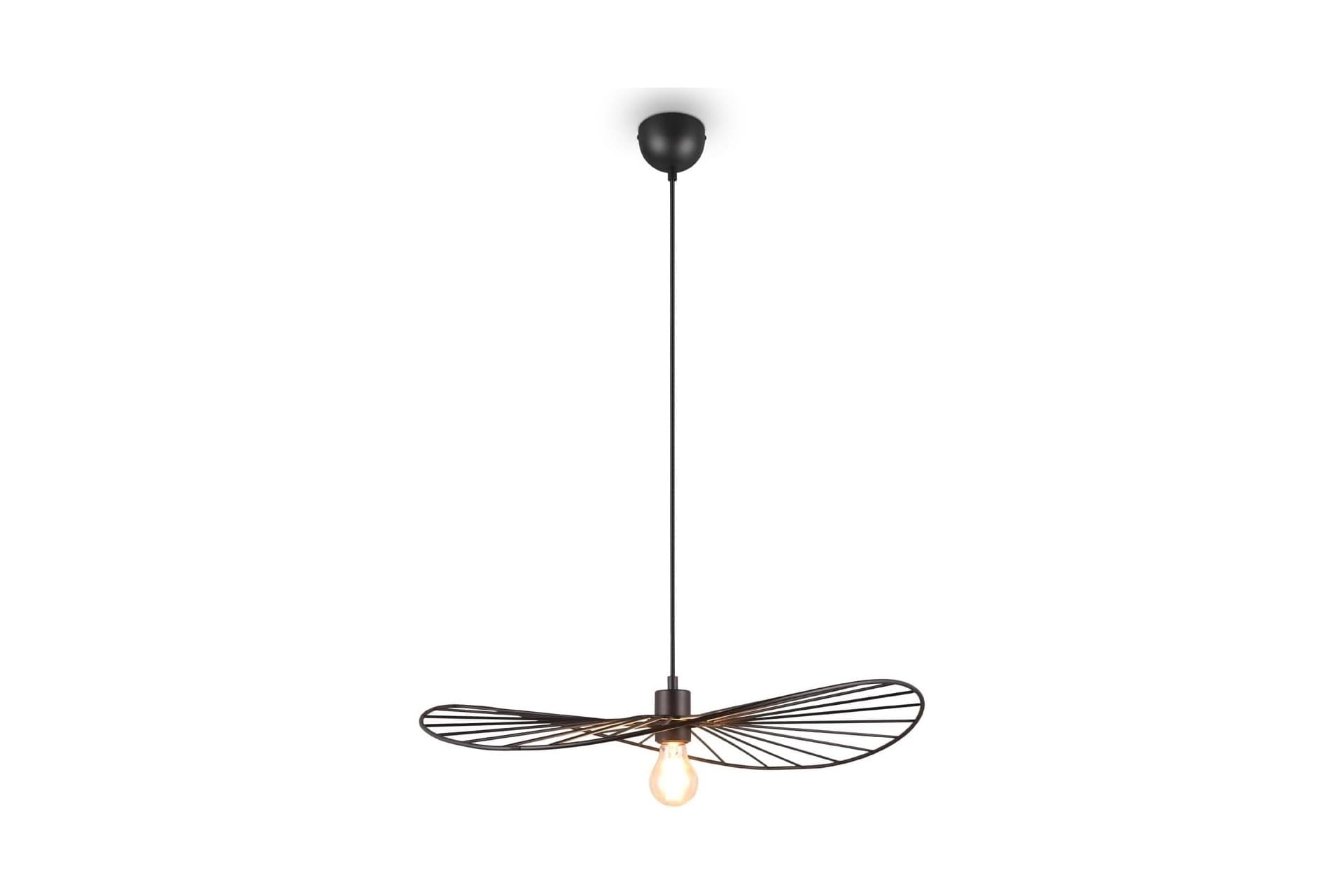 ZEYNEP ENDÜSTRİYEL SİYAH SARKIT KAFES AVİZE, 50 CM ÇAP
