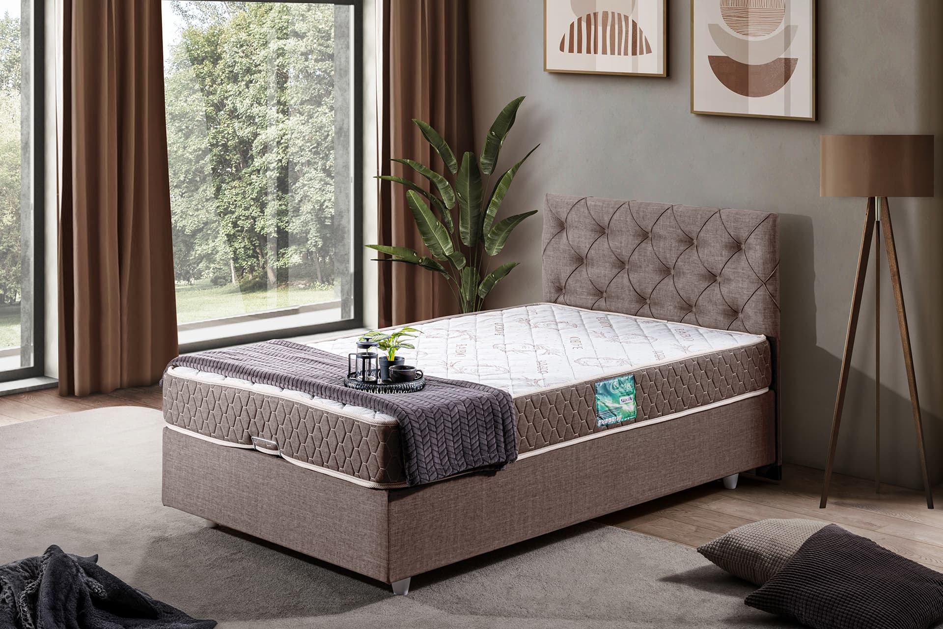 DOLCE BAZA BAŞLIK LETTO YATAK SETİ, KAHVERENGİ, 100X200